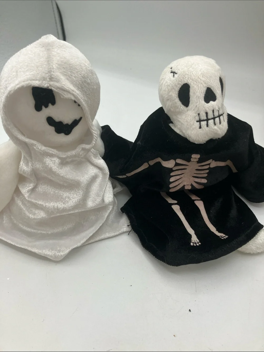 Ty Plush Sheets Ghost and creeper Skeleton Beenie babies Duo - White & Black